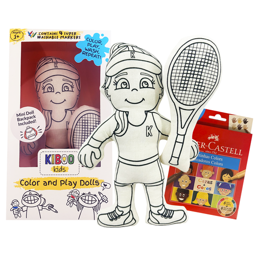 Boneca Tenista com mini Raquete de Tênis